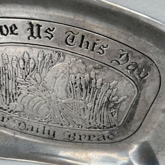 Wilton Armetale Biblical Scripture Pewter Tray Rectangular Metal Dish #232024 - Picture 2 of 9